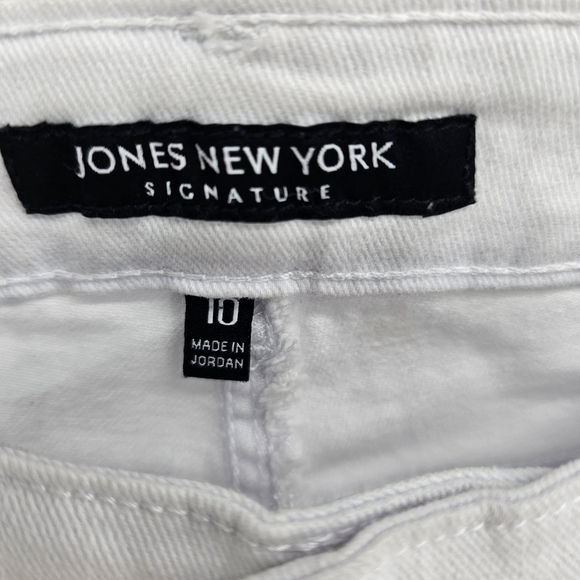 Jones New York White lexington cuff capri jean Style Jmcjb8008m Womens 10 - Picture 6 of 12